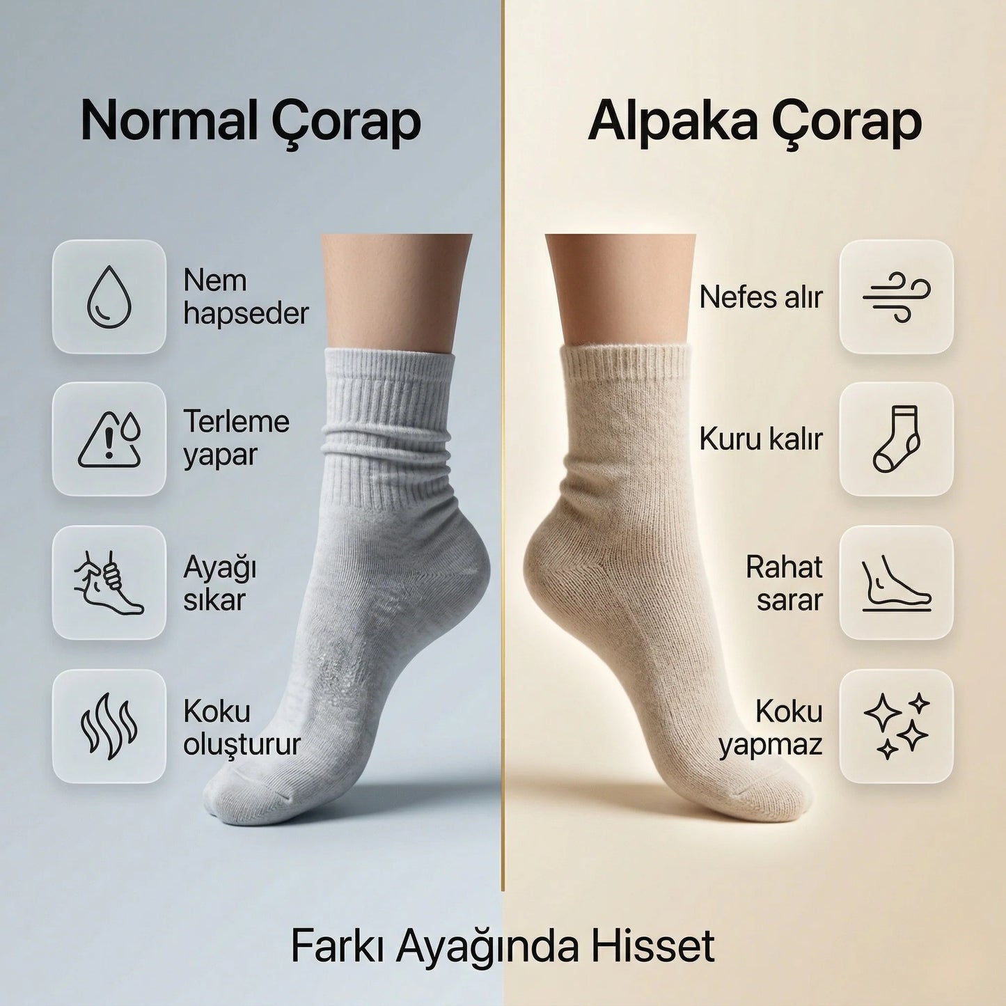 Alpaka Mevsimlik Çorap
