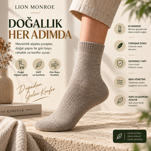 Alpaka Mevsimlik Çorap